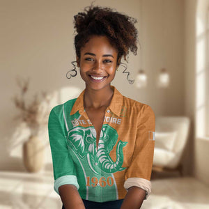 Ivory Coast Independence Day Women Casual Shirt Cote d Ivoire Elephant LT01