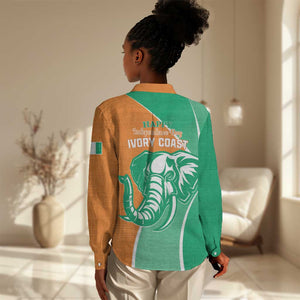 Ivory Coast Independence Day Women Casual Shirt Cote d Ivoire Elephant LT01