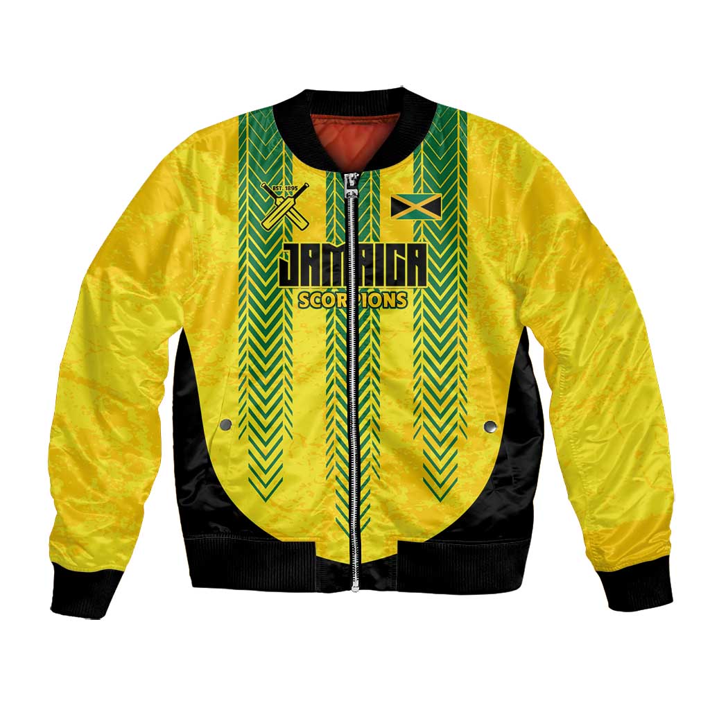 Custom Jamaica Cricket Scorpions Bomber Jacket Go Champions