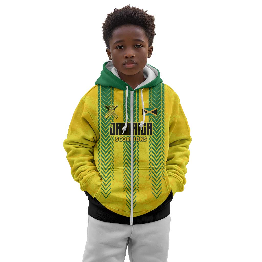 Custom Jamaica Cricket Scorpions Kid Hoodie Go Champions