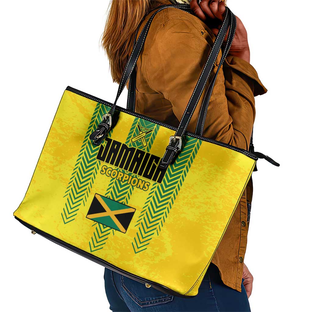Jamaica Cricket Scorpions Leather Tote Bag Go Champions