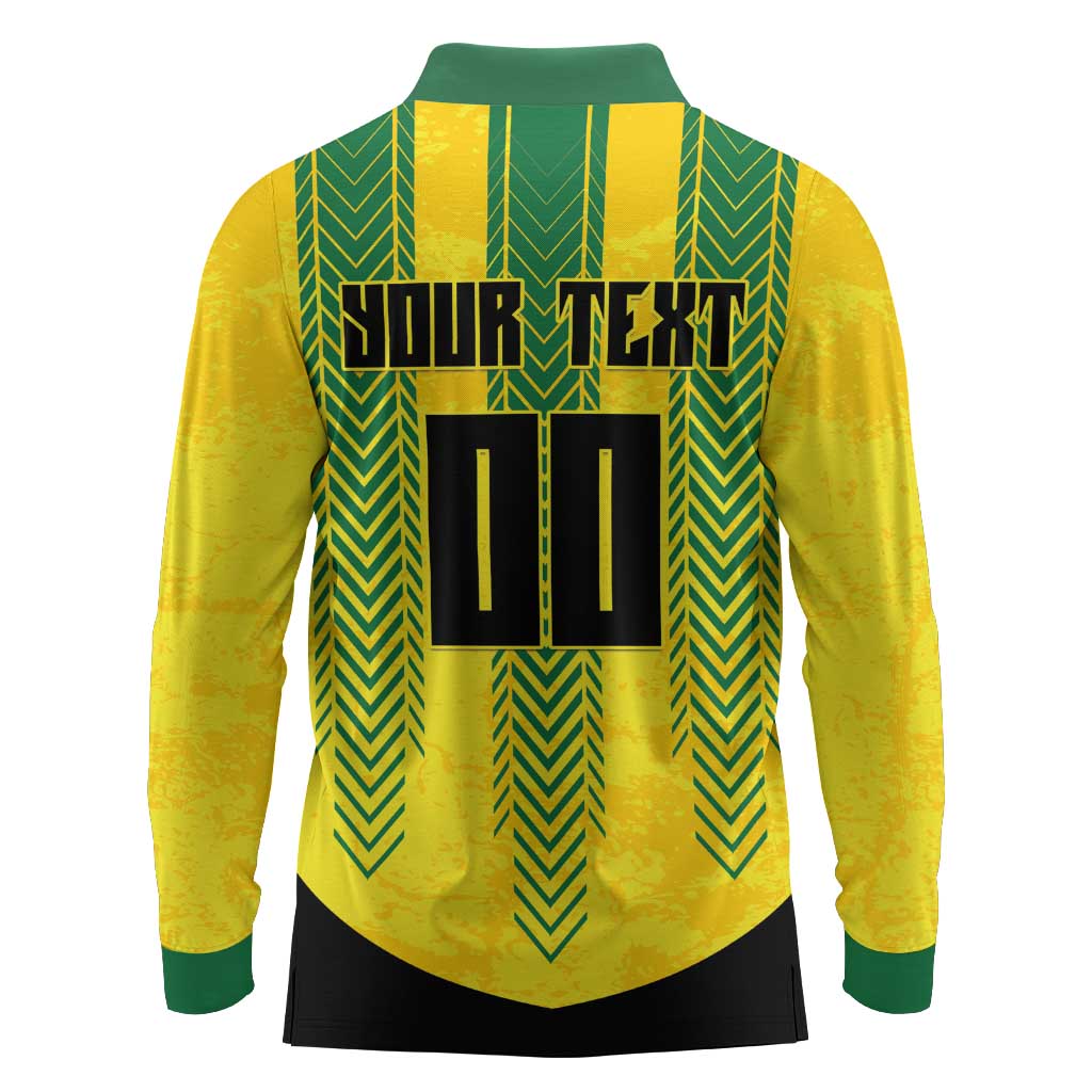 Custom Jamaica Cricket Scorpions Long Sleeve Polo Shirt Go Champions