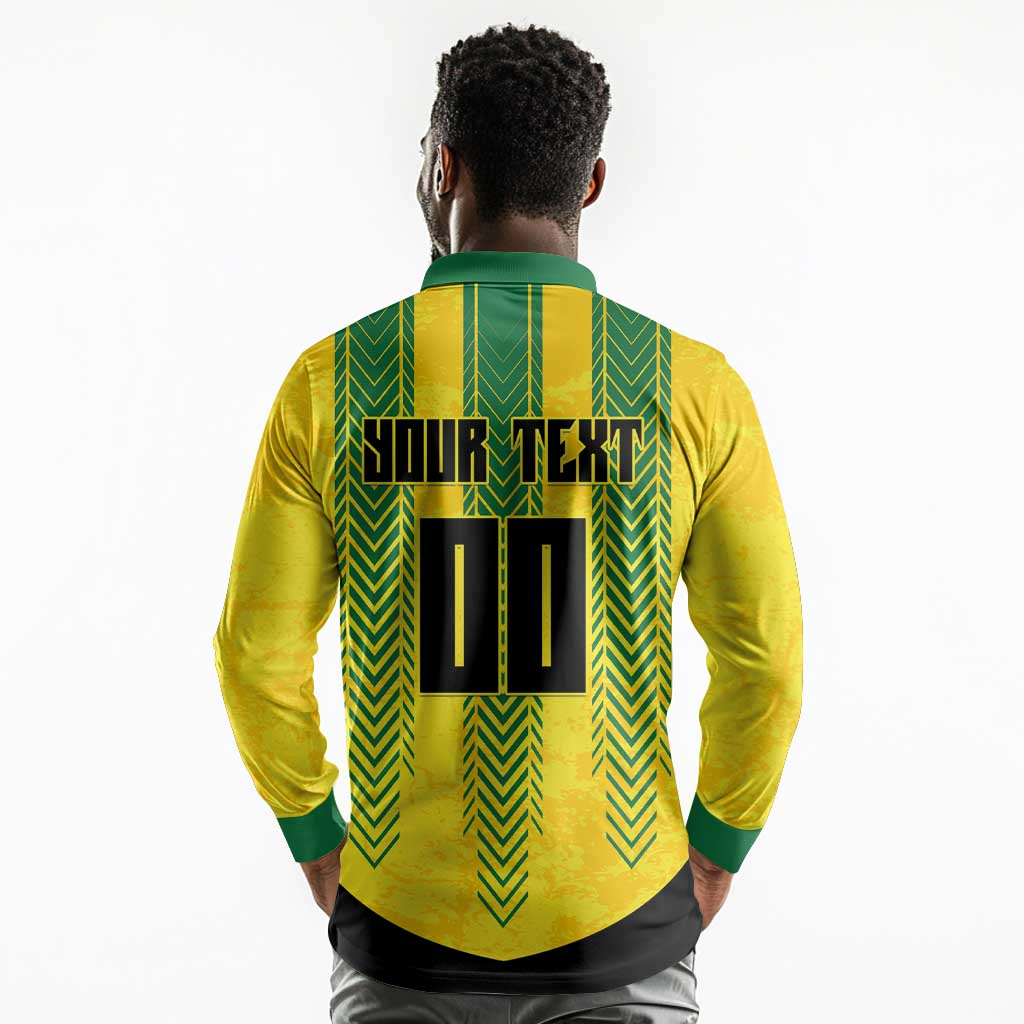 Custom Jamaica Cricket Scorpions Long Sleeve Polo Shirt Go Champions