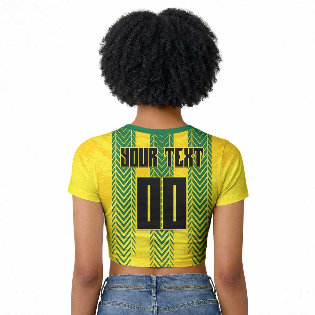 Custom Jamaica Cricket Scorpions Raglan Cropped T shirt Go Champions