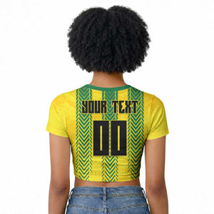 Custom Jamaica Cricket Scorpions Raglan Cropped T shirt Go Champions