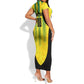 Custom Jamaica Cricket Scorpions Short Sleeve Bodycon Dress Go Champions