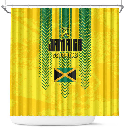 Jamaica Cricket Scorpions Shower Curtain Go Champions