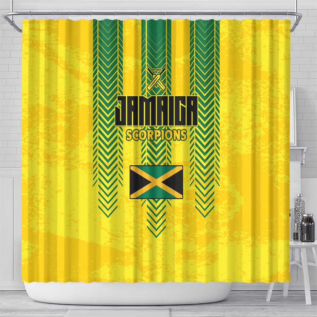 Jamaica Cricket Scorpions Shower Curtain Go Champions