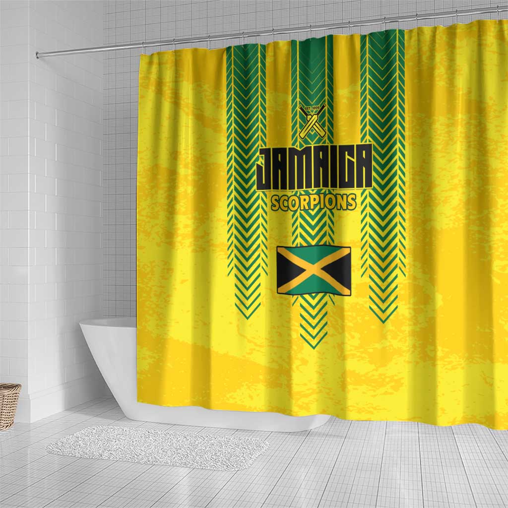 Jamaica Cricket Scorpions Shower Curtain Go Champions