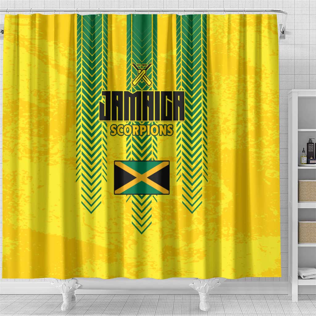 Jamaica Cricket Scorpions Shower Curtain Go Champions