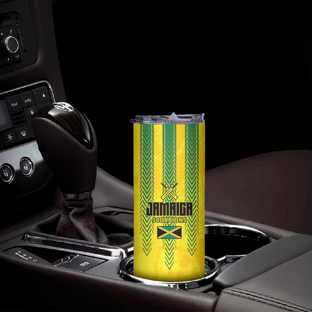 Custom Jamaica Cricket Scorpions Skinny Tumbler Go Champions
