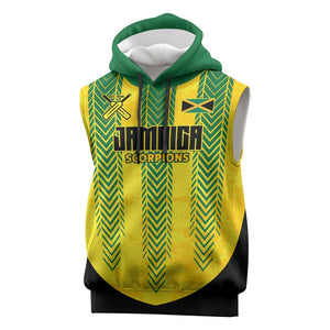 Custom Jamaica Cricket Scorpions Sleeveless Hoodie Go Champions