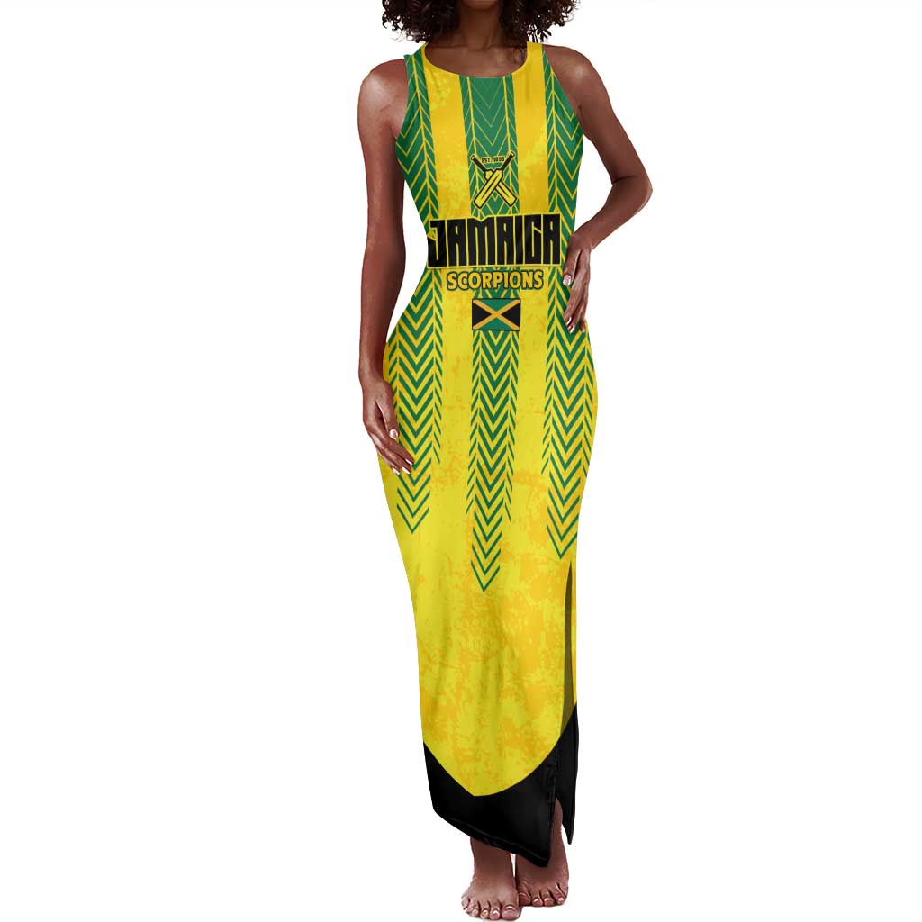 Custom Jamaica Cricket Scorpions Tank Maxi Dress Go Champions