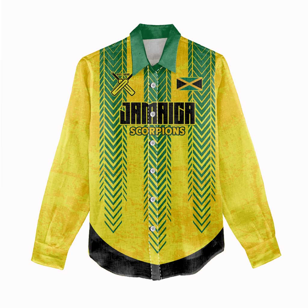 Custom Jamaica Cricket Scorpions Women Casual Shirt Go Champions