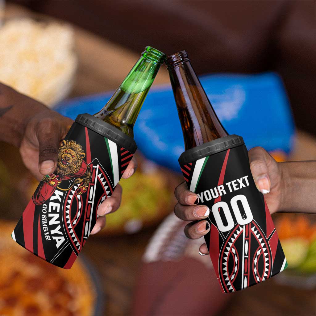Custom Kenya Rugby 4 in 1 Can Cooler Tumbler Simbas Elevate Your Game