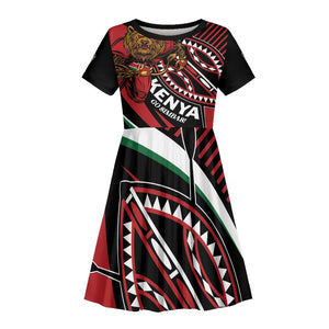 Custom Kenya Rugby Kid Short Sleeve Dress Simbas Elevate Your Game