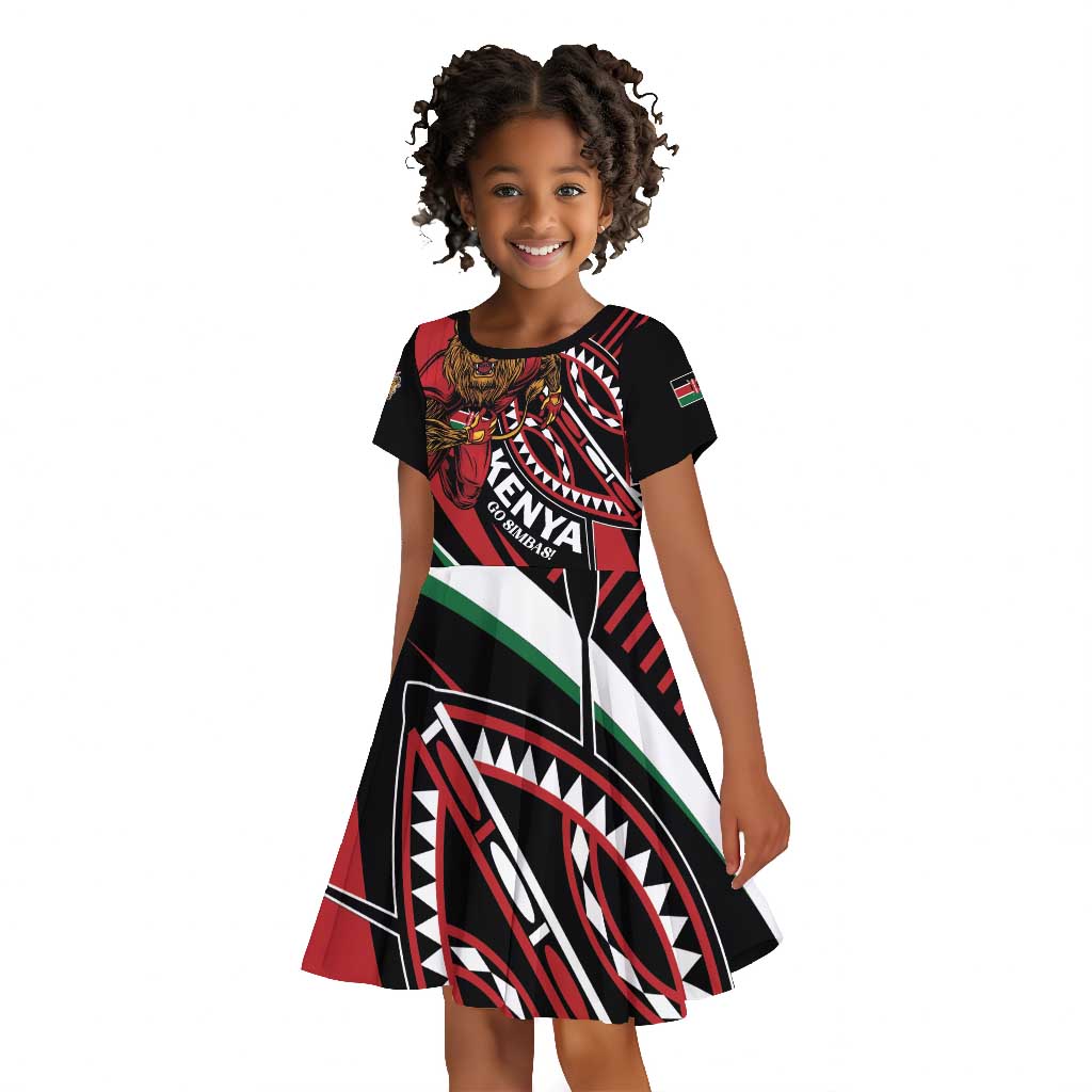 Custom Kenya Rugby Kid Short Sleeve Dress Simbas Elevate Your Game