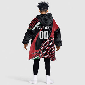 Custom Kenya Rugby Kid Wearable Blanket Hoodie Simbas Elevate Your Game