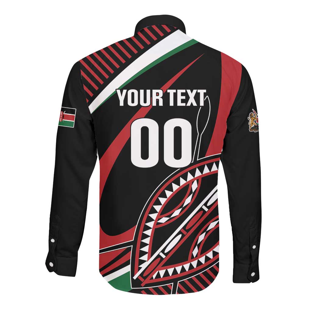 Custom Kenya Rugby Long Sleeve Button Shirt Simbas Elevate Your Game