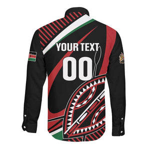Custom Kenya Rugby Long Sleeve Button Shirt Simbas Elevate Your Game