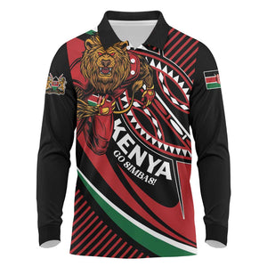 Custom Kenya Rugby Long Sleeve Polo Shirt Simbas Elevate Your Game