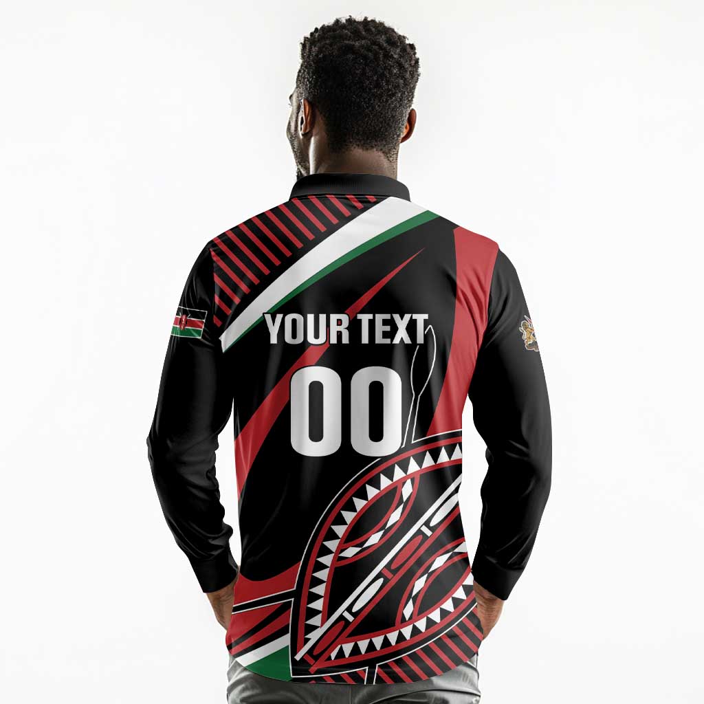 Custom Kenya Rugby Long Sleeve Polo Shirt Simbas Elevate Your Game