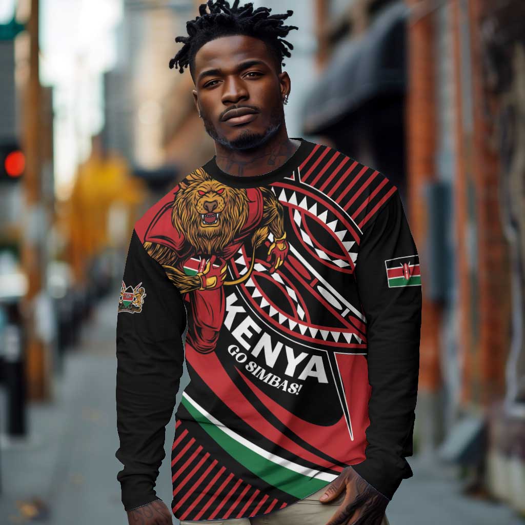 Custom Kenya Rugby Long Sleeve Shirt Simbas Elevate Your Game