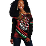 Custom Kenya Rugby Off Shoulder Sweater Simbas Elevate Your Game