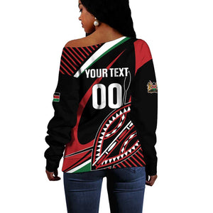 Custom Kenya Rugby Off Shoulder Sweater Simbas Elevate Your Game
