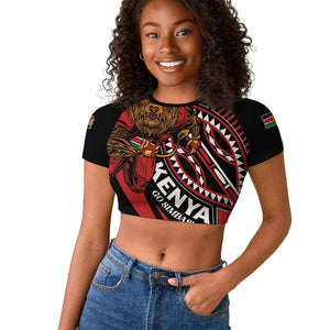 Custom Kenya Rugby Raglan Cropped T shirt Simbas Elevate Your Game
