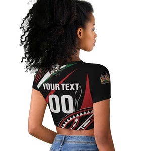 Custom Kenya Rugby Raglan Cropped T shirt Simbas Elevate Your Game