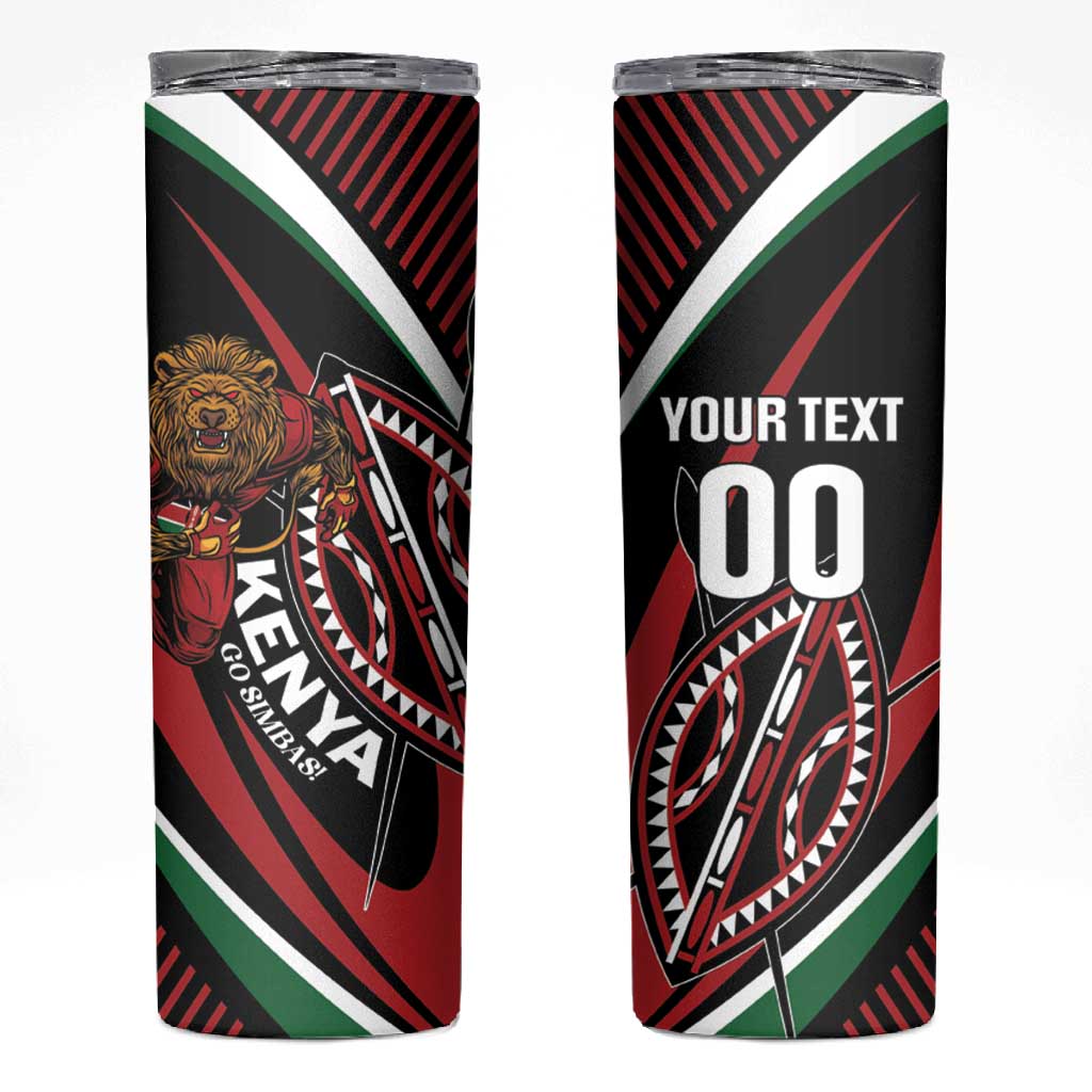 Custom Kenya Rugby Skinny Tumbler Simbas Elevate Your Game