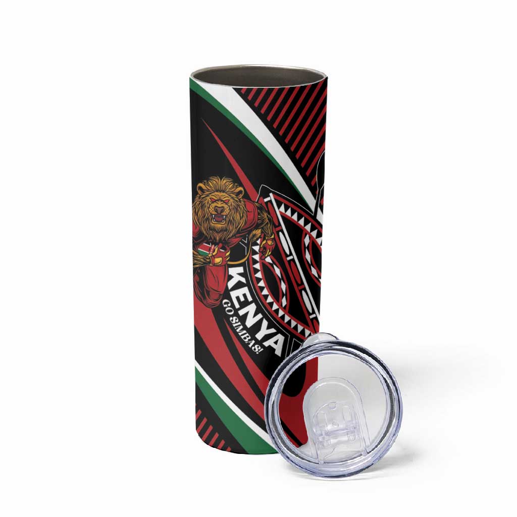 Custom Kenya Rugby Skinny Tumbler Simbas Elevate Your Game