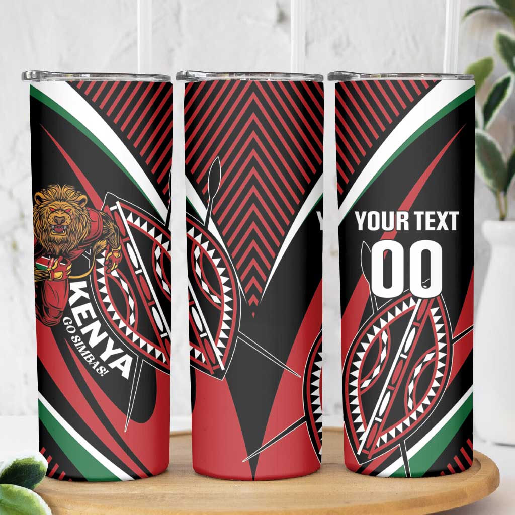 Custom Kenya Rugby Skinny Tumbler Simbas Elevate Your Game
