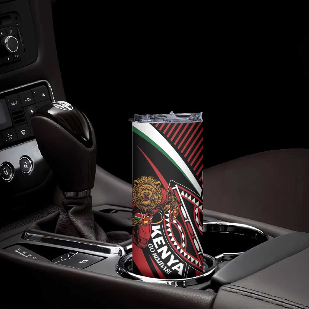 Custom Kenya Rugby Skinny Tumbler Simbas Elevate Your Game