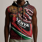 Custom Kenya Rugby Sleeveless Zip Hoodie Simbas Elevate Your Game - African Pride