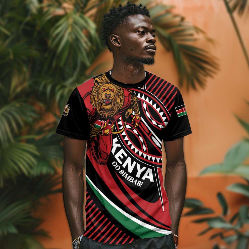 Custom Kenya Rugby T shirt Simbas Elevate Your Game