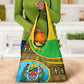 Tanzania Independence Day Grocery Bag with Tanzanian Coat of Arms and African Pattern