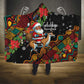 South Africa Gelukkige Kersfees Hooded Blanket Black Santa Claus Riding Springbok