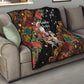 South Africa Gelukkige Kersfees Quilt Black Santa Claus Riding Springbok