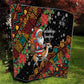 South Africa Gelukkige Kersfees Quilt Black Santa Claus Riding Springbok