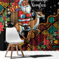 South Africa Gelukkige Kersfees Window Curtain Black Santa Claus Riding Springbok