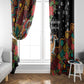 South Africa Gelukkige Kersfees Window Curtain Black Santa Claus Riding Springbok