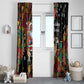 South Africa Gelukkige Kersfees Window Curtain Black Santa Claus Riding Springbok