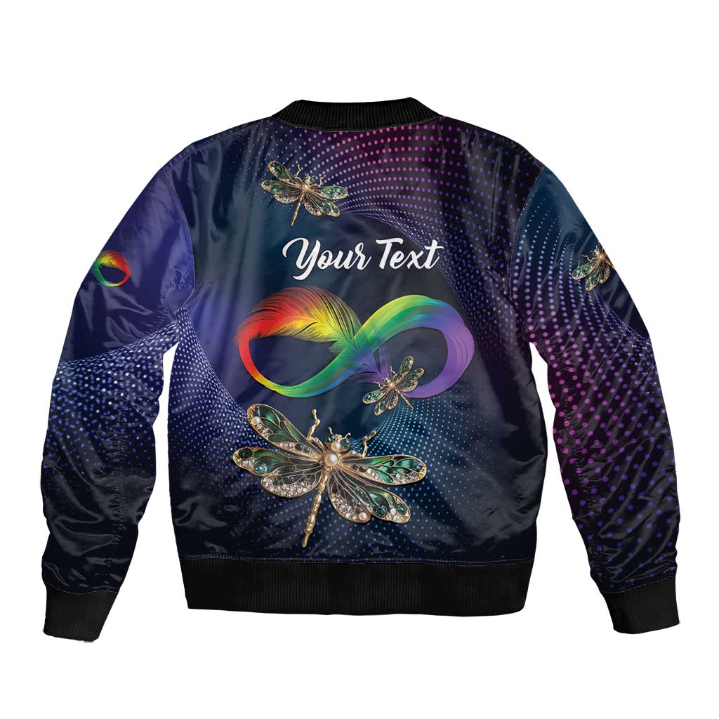 Personalized As Long As I Breathe You'll Be Remembered Bomber Jacket Luxury Dragonfly - Feather Infinity