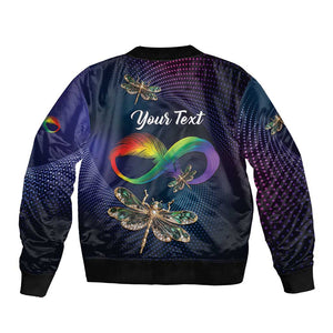 Personalized As Long As I Breathe You'll Be Remembered Bomber Jacket Luxury Dragonfly - Feather Infinity