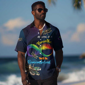 Personalized As Long As I Breathe You'll Be Remembered Hawaiian Shirt Luxury Dragonfly - Feather Infinity