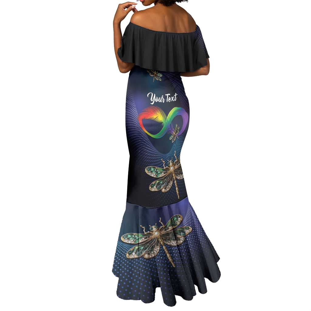 Personalized As Long As I Breathe You'll Be Remembered Mermaid Dress Luxury Dragonfly - Feather Infinity