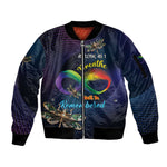 Personalized As Long As I Breathe You'll Be Remembered Sleeve Zip Bomber Jacket Luxury Dragonfly - Feather Infinity