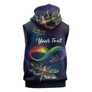 Personalized As Long As I Breathe You'll Be Remembered Sleeveless Hoodie Luxury Dragonfly - Feather Infinity - African Pride
